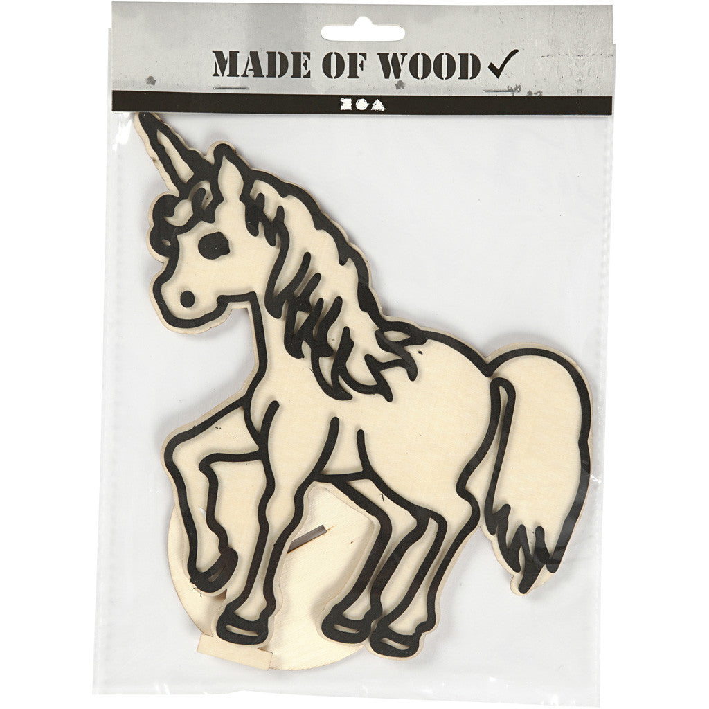 Figura decorativa, Unicorno, H: 19 cm, 1 pz [HOB-791954]