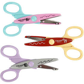 Fiskars Forbici Sagomate Kidzors, ippopotamo, cammello e riccio, 3 pz/ 1 conf. [HOB-8233]