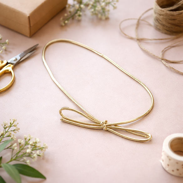 Nastri decorativi oro metallizzato 20cm (50 pezzi) [8MG]