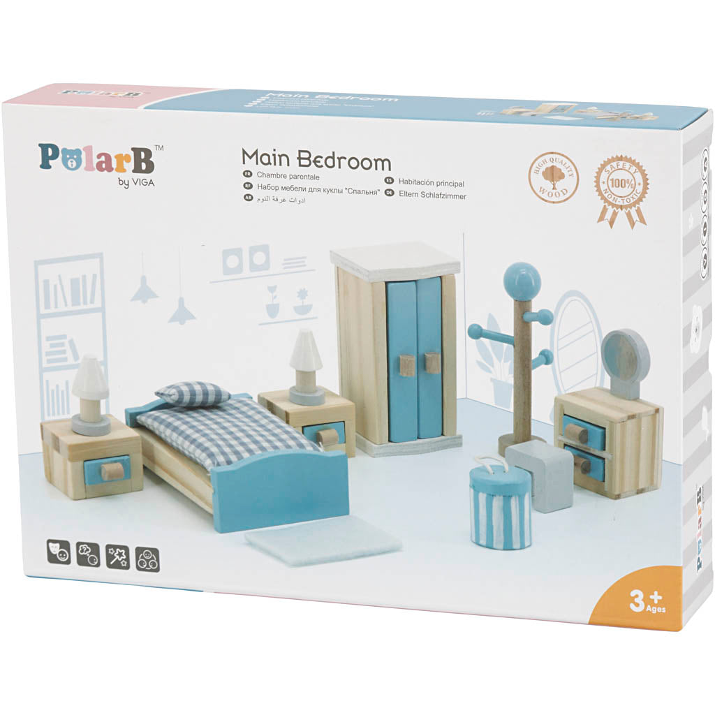 VIGA Mobili per la casa delle bambole, misura 2x2x7,5 cm, 8 parti/ 1 set [HOB-906690]