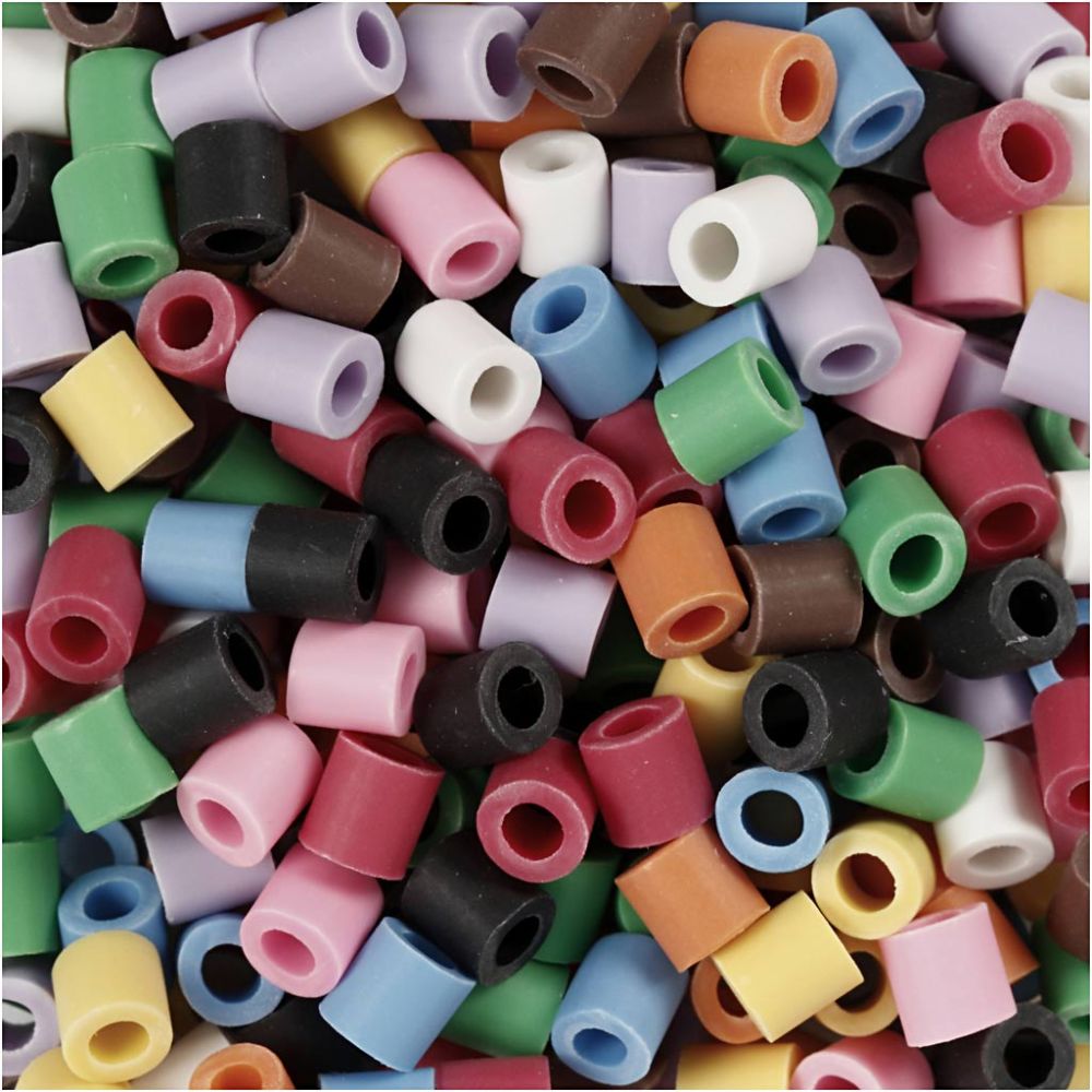 Perline NABBI BioBeads, misura 5x5 mm, misura buco 2.5 mm, medium, colori asst., 1000 pz/ 1 conf. [HOB-9067710]
