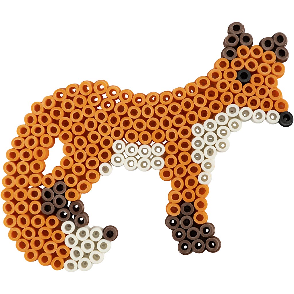 Plaques à Picots pour Perles NABBI BioBeads, renard, dim. 9,5x13,4 cm, medium, 1 pièce [HOB-906789]