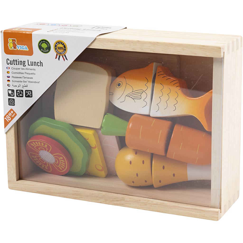 VIGA Lunchbox-Essen zum Schneiden, 17 Teile/ 1 Set [HOB-907714]