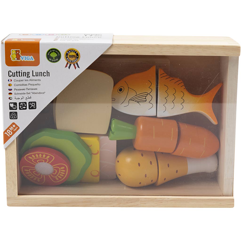 VIGA Lunchbox-Essen zum Schneiden, 17 Teile/ 1 Set [HOB-907714]