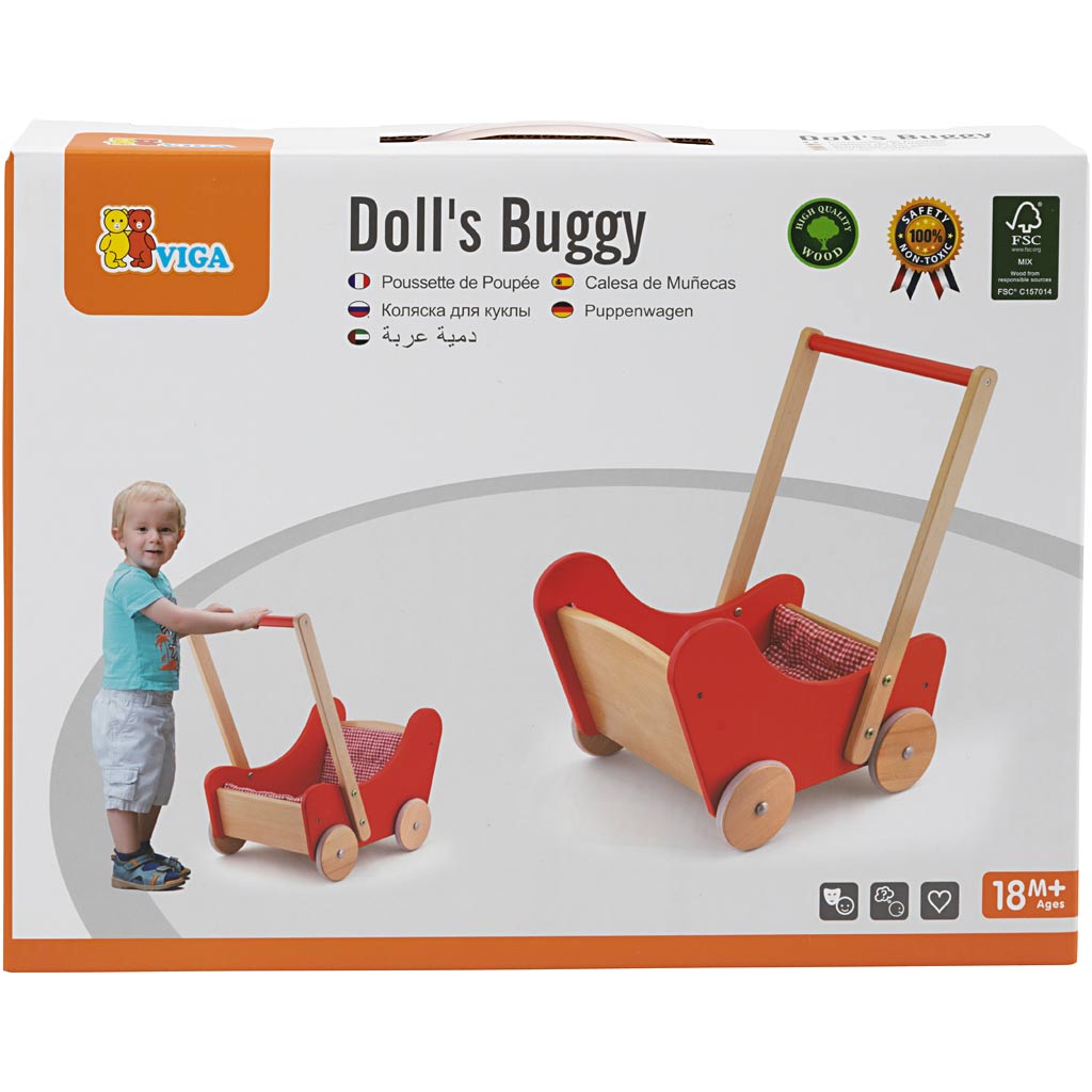 VIGA Puppenwagen, Größe 52x44x30 cm, 1 Stk [HOB-907727]