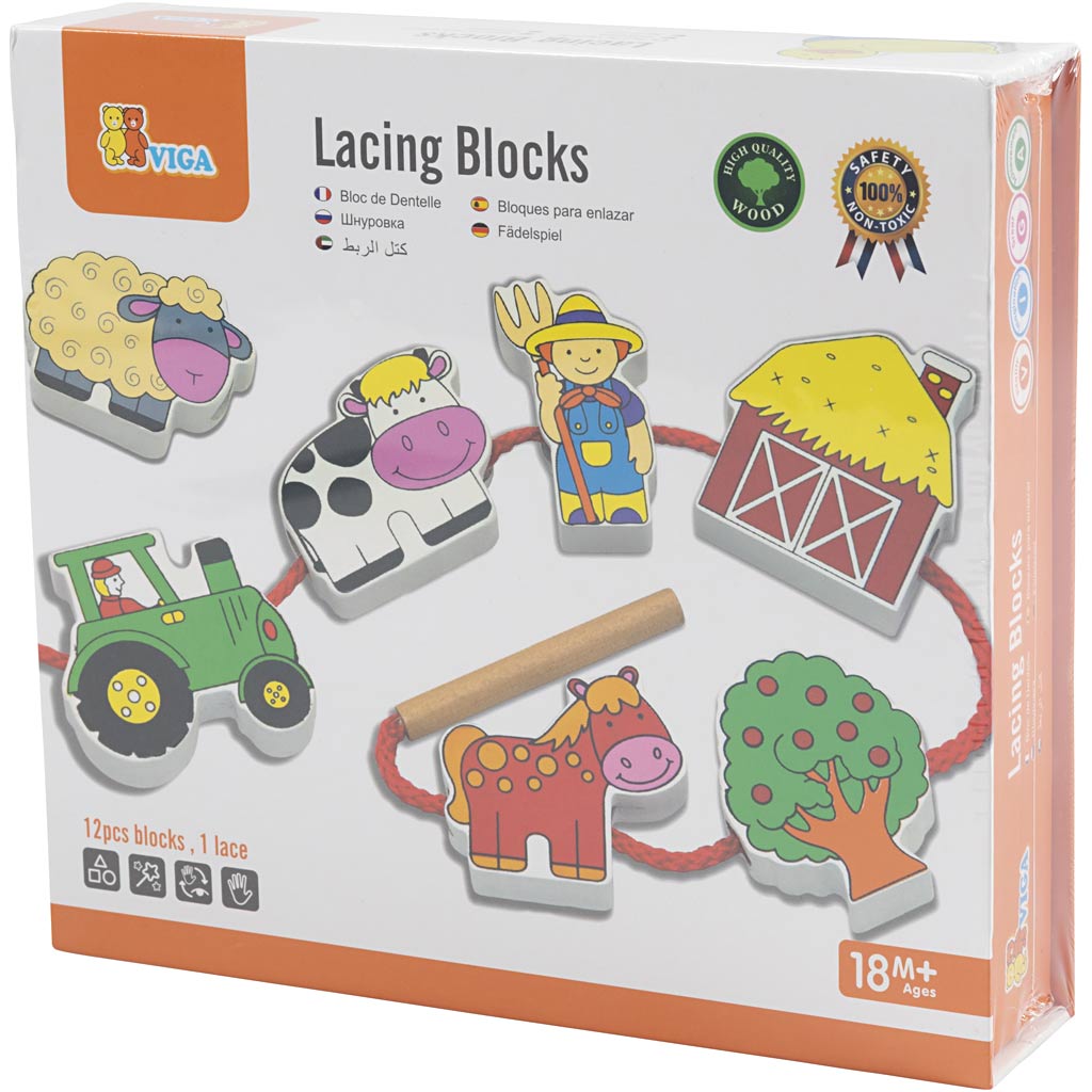 VIGA Spielfiguren an einer Kordel, 13 Teile, 1 Set [HOB-907749]