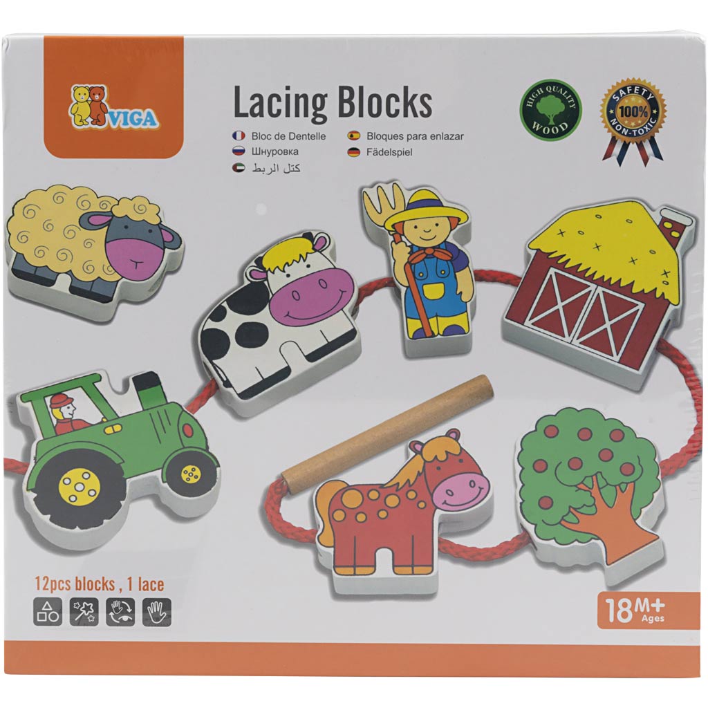 VIGA Spielfiguren an einer Kordel, 13 Teile, 1 Set [HOB-907749]