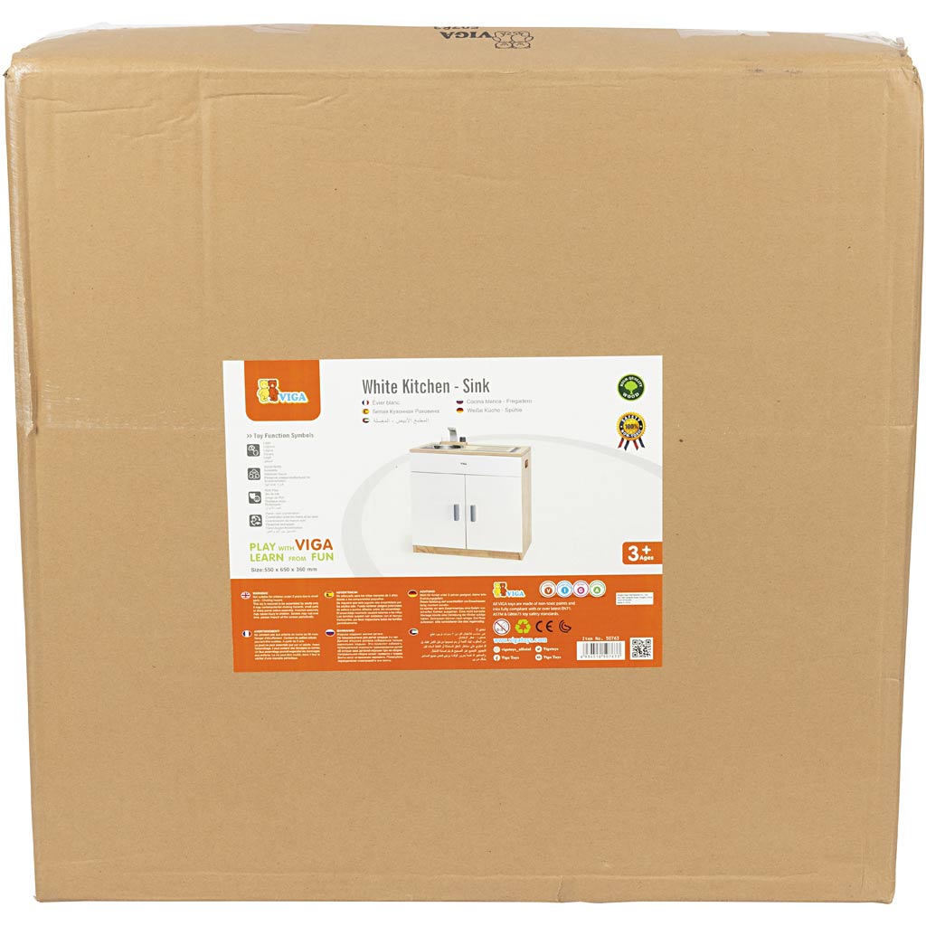 VIGA Spielspüle, H 55 cm, T 36 cm, B 65 cm, 1 Stk [HOB-908573]