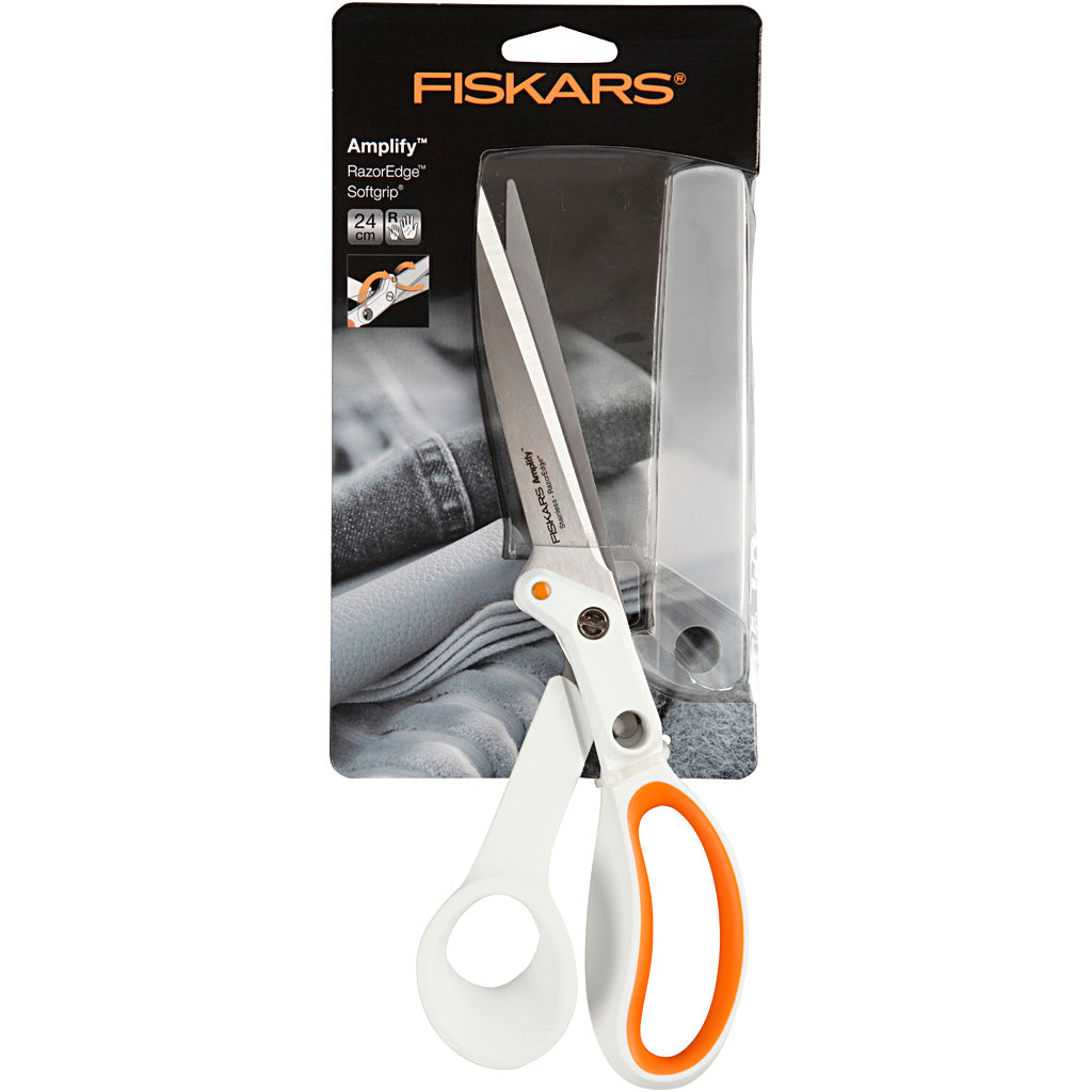 Fiskars Ciseaux Amplify RazorEdge®, L : 24 cm, droitier, 1 pièce [HOB-9162]