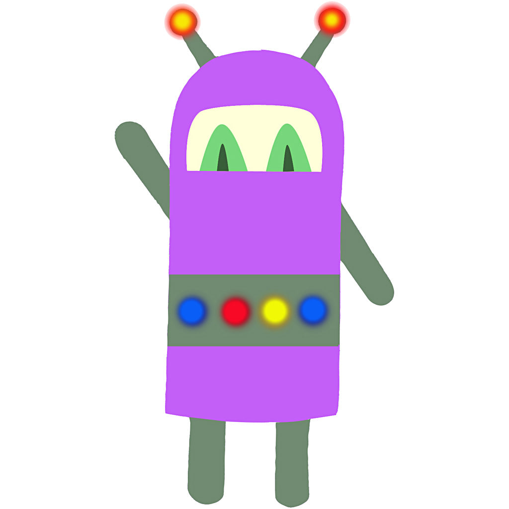 Robots, H : 22,5-24 cm, L : 15-16 cm, 230 gr, blanc, 16 pièces/ 1 Pq. [HOB-95207]