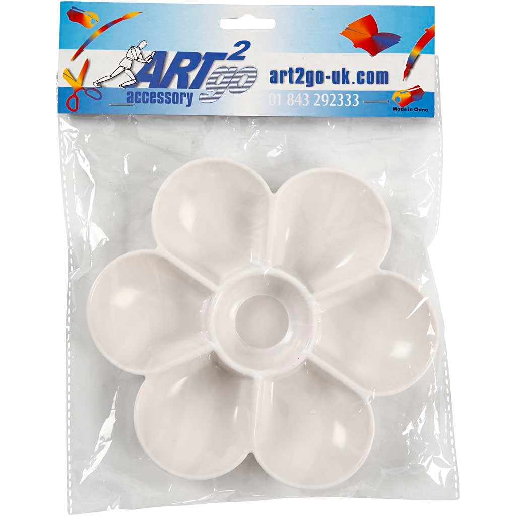 Tavolozza a fiore, diam 17,5 cm, bianco, 1 pz [HOB-95226]