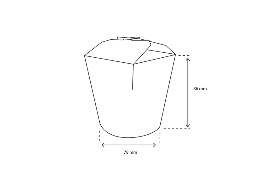 Wok to Go Becher 8x8,6 cm 16oz 400ml kraft (500 Stück) [TK-9987004]