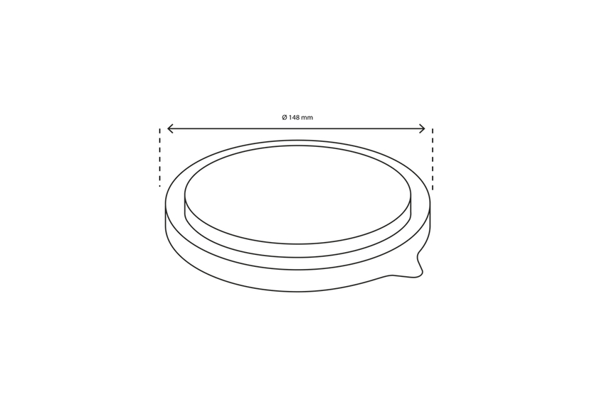 Couvercle salade Poke Bowl 500ml-750ml-1000ml Ø14,8cm transparent (300 pcs) [TK-9987011-A]