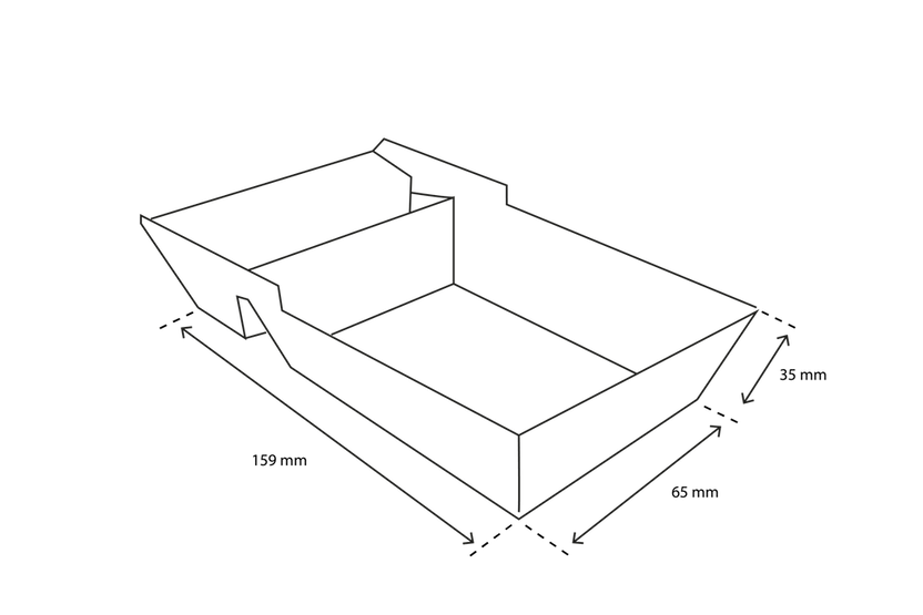 Barquette à frites A23 (A7+1) kraft (600 pcs) [TK-9987059]