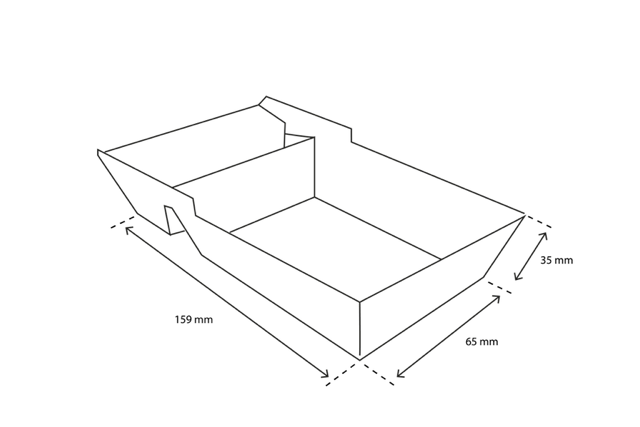 Vassoi di patatine fritte A23 (A7+1) kraft (600 pz) [TK-9987059]