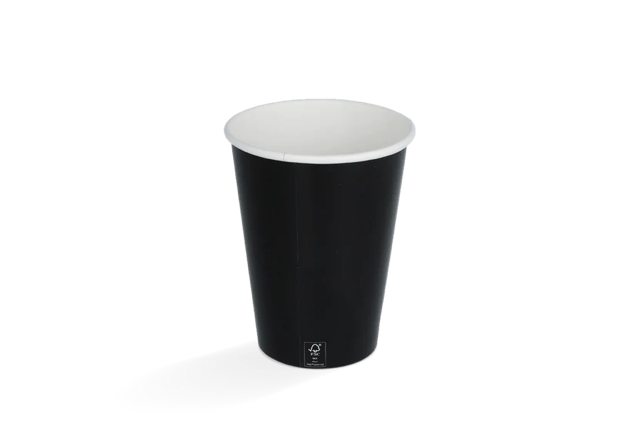 tazza per frullato Cartone piccolo 360ml Ø9 cm 12oz Nero FSC®Mix (500 pz) [TK-9987081]