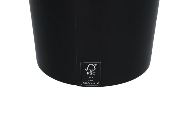 Milchshake-Becher Karton Groß 560ml Ø9 cm 20oz Schwarz FSC®Mix (500 Stück) [TK-9987083]