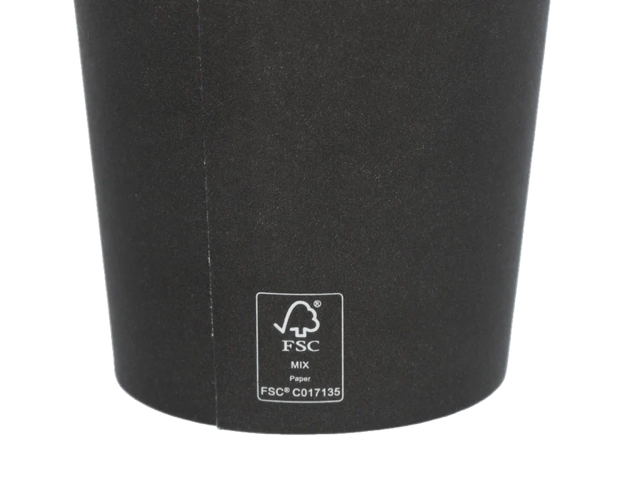 Tazza per espresso Cartone 120cc 4oz Ø6,3cm Nero FSC®Mix (1.000 pz) [TK-9987085]