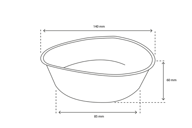 Ciotola Foglia di palma 500ml Ø14 cm (100 pz) [TK-9987129]