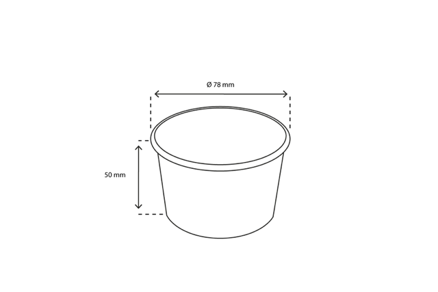 Eiscremebecher Karton 120ml Ø7,8cm 4oz FSC®Mix Schwarz (1.000 Stück) [TK-9987422]