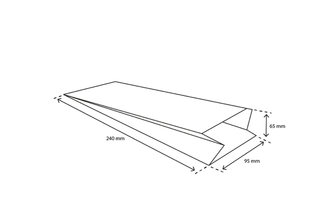 Sachet à Snacks Papier (1.5 ounce) 9,5x6,5x24 cm kraft 50gr (2.100 pcs) [TK-9987482]