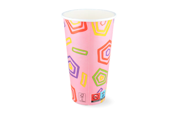 Gobelet à Milkshake Grand 560ml Ø9 cm 20oz pink FSC® (500 pcs) [TK-9987535]