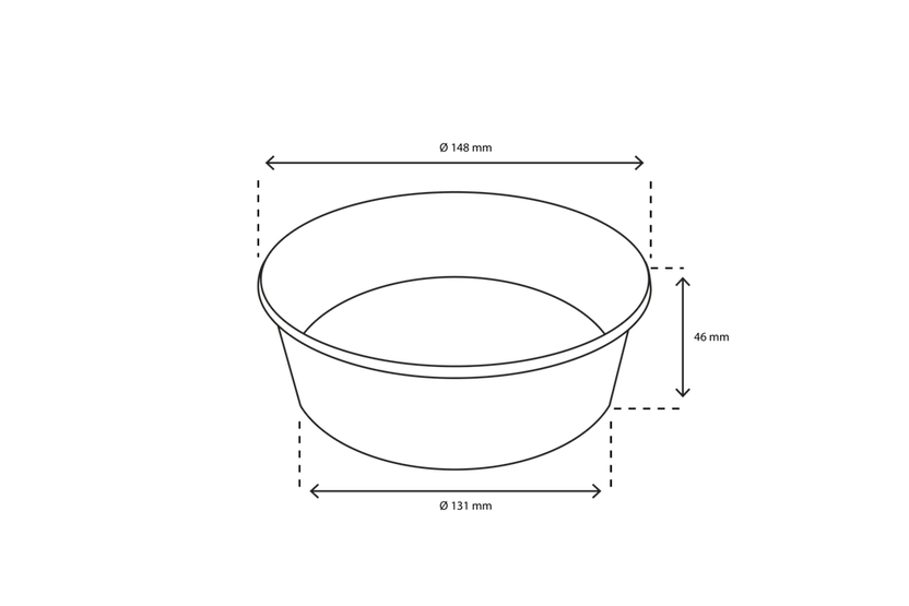 Insalata Poke Bowl 500ml 20oz Ø14,8x4,6cm Bianco (300 pz) [TK-9987581]