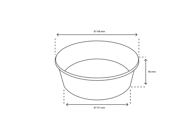 Insalata Poke Bowl 500ml 20oz Ø14,8x4,6cm Bianco (300 pz) [TK-9987581]