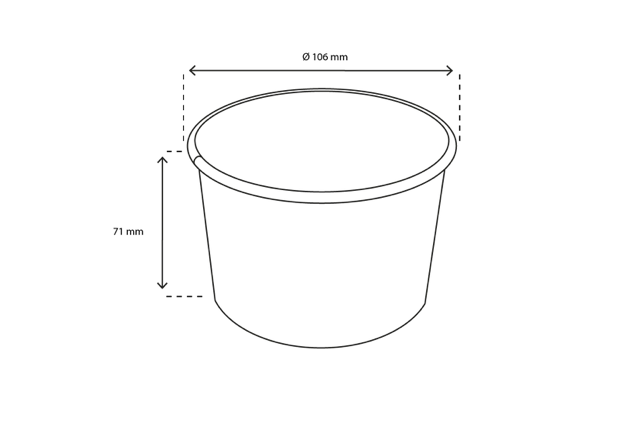 Eiscremebecher Karton 360ml Ø106mm 12oz GELATO (1.000 Stück) [TK-9987602]