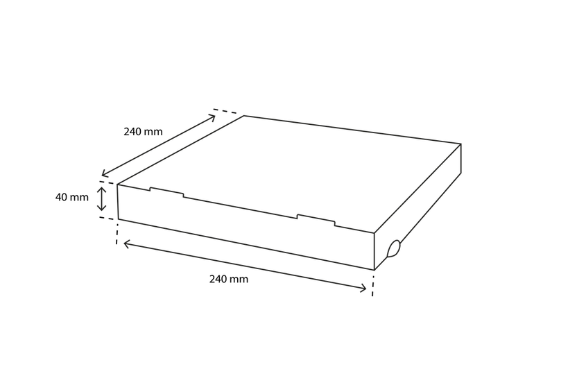 Pizzakartons 24x4x24cm Kraftbraun (100 Stück) [TK-9987693]