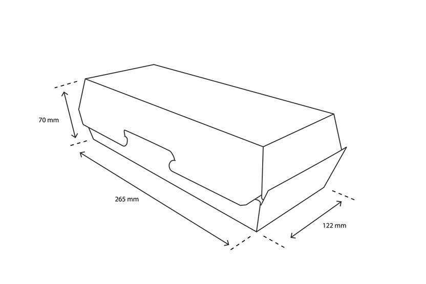 Panini Schachtel 26,5x12,2x7cm FSC®Mix Karton (300 Stück) [TK-9987704]