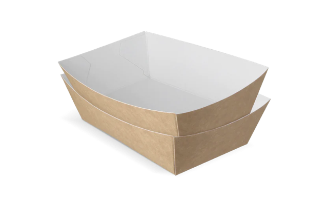 Vassoi di patatine fritte A13 kraft/Bianco (400 pz) [TK-9987893]