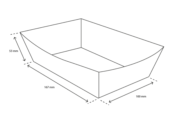 Pommesschalen A50 kraft/weiß (400 Stück) [TK-9987899]
