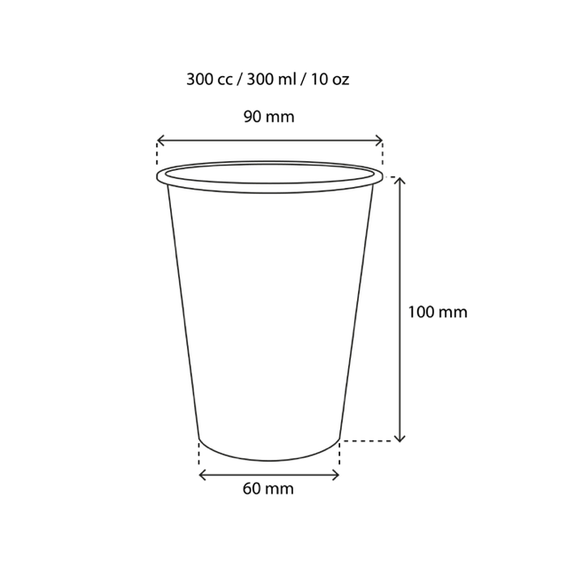 Tazza da caffè Cartone 300cc 10oz Ø9 cm a righe (1.000 pz) [TK-9987929]