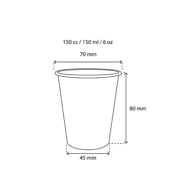 Tazza da caffè 150cc 6oz Ø7 cm Kraft (2.500 pz) [TK-9987936]