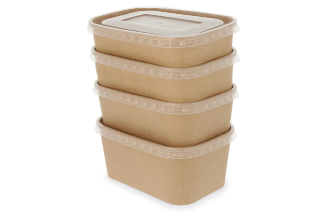 Récipient en carton 12,1x5,2x17,3 cm 650ml Kraft (300 pcs) [TK-9988187]