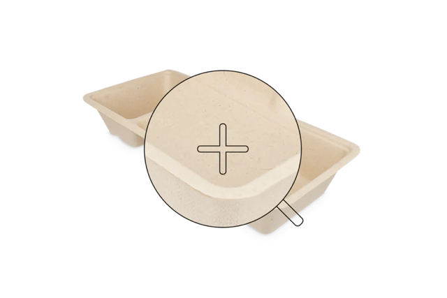 Vassoi di patatine fritte A22 (A9+1) canna da zucchero (500 pz) [TK-9988306]