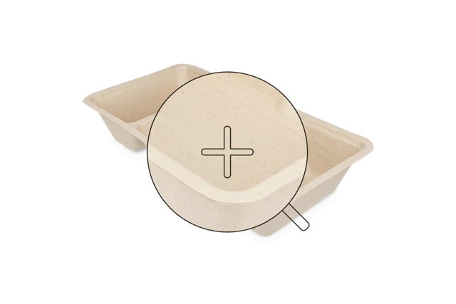 Vassoi di patatine fritte A23 (A7+1) canna da zucchero (500 pz) [TK-9988307]