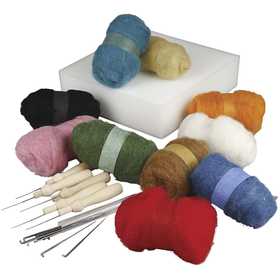 Kit fai da te gruppo Needle felting, colori asst., 1 set [HOB-99967]