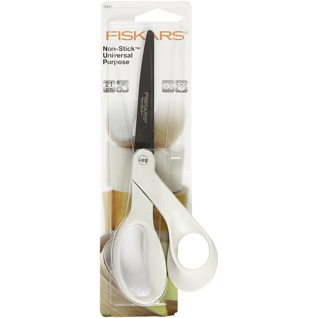 Fiskars Forbici Multiuso Antiadesive, L: 21 cm, destrimani, 1 pz [HOB-9997]
