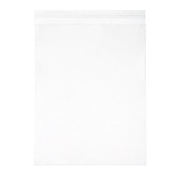 Sachet plastique plat grand format 29x36+4cm Refermable par Rabat Adhésif (100 pièces) [B11]