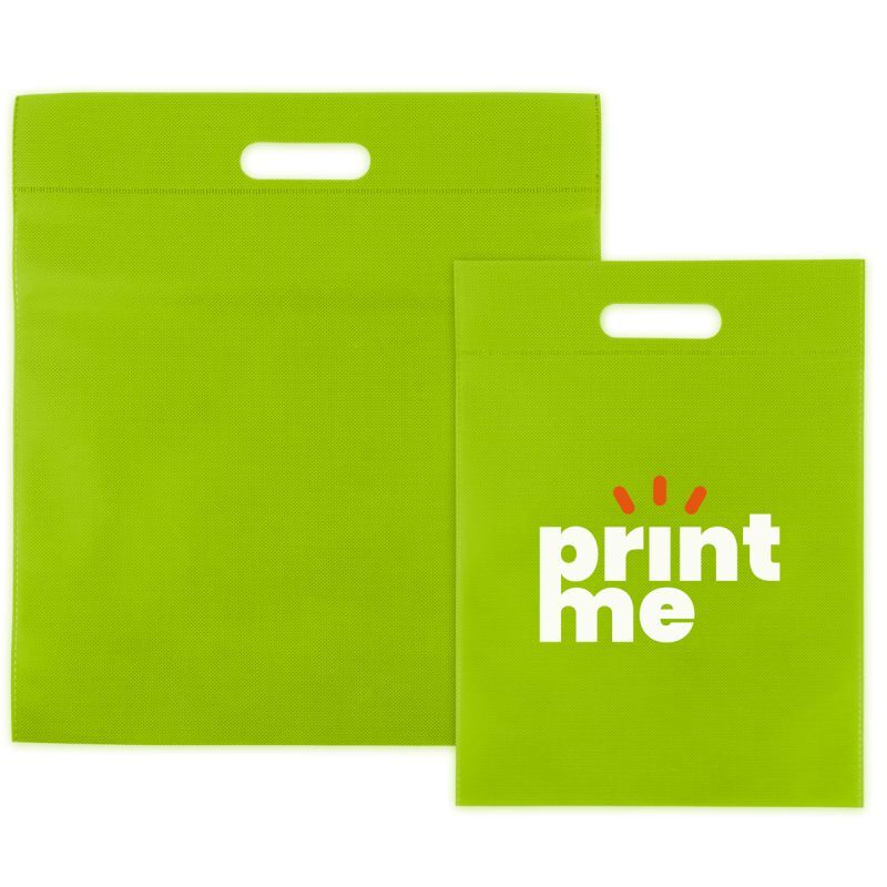 Budget-Non-Woven-Taschen mit Griff 30x40 cm Grün (400 Stück) [FP-DNW025]