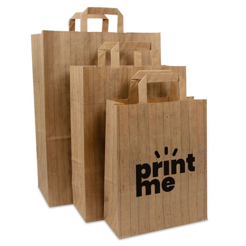 Sacs Kraft FSC® - Structure bois 32+17x44 cm Marron (250 pcs) [FP-DPL048]