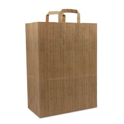 Sacs Kraft FSC® - Structure bois 32+17x44 cm Marron (250 pcs) [FP-DPL048]
