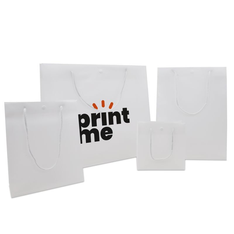 Buste shopper in plastica di lusso con bottone a pressione 20+10x25 cm Semitrasparente (200 pz) [FP-DQC003]