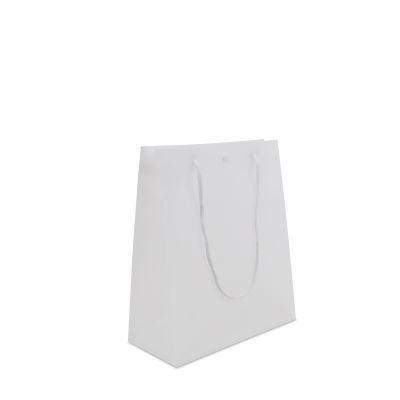 Buste shopper in plastica di lusso con bottone a pressione 20+10x25 cm Semitrasparente (200 pz) [FP-DQC003]