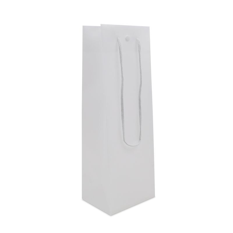 Luxuriöse Kunststoff-Weinflaschentaschen 12+10x36 cm Halbtransparent (100 Stück) [FP-DQC025]