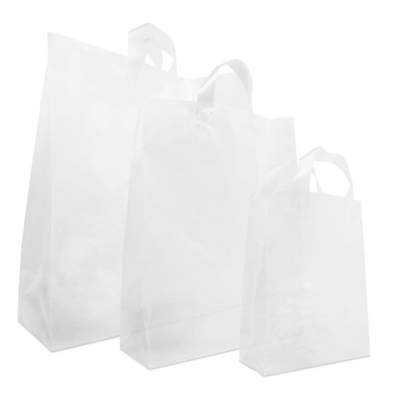 Kunststoff-Blockbodentaschen - Halbtransparent 32+15x43 cm (250 Stück) [FP-DQL006]