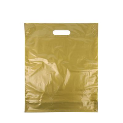 Borse di plastica economiche 35x44+2x4 cm Oro (500 pz) [FP-DQU013]