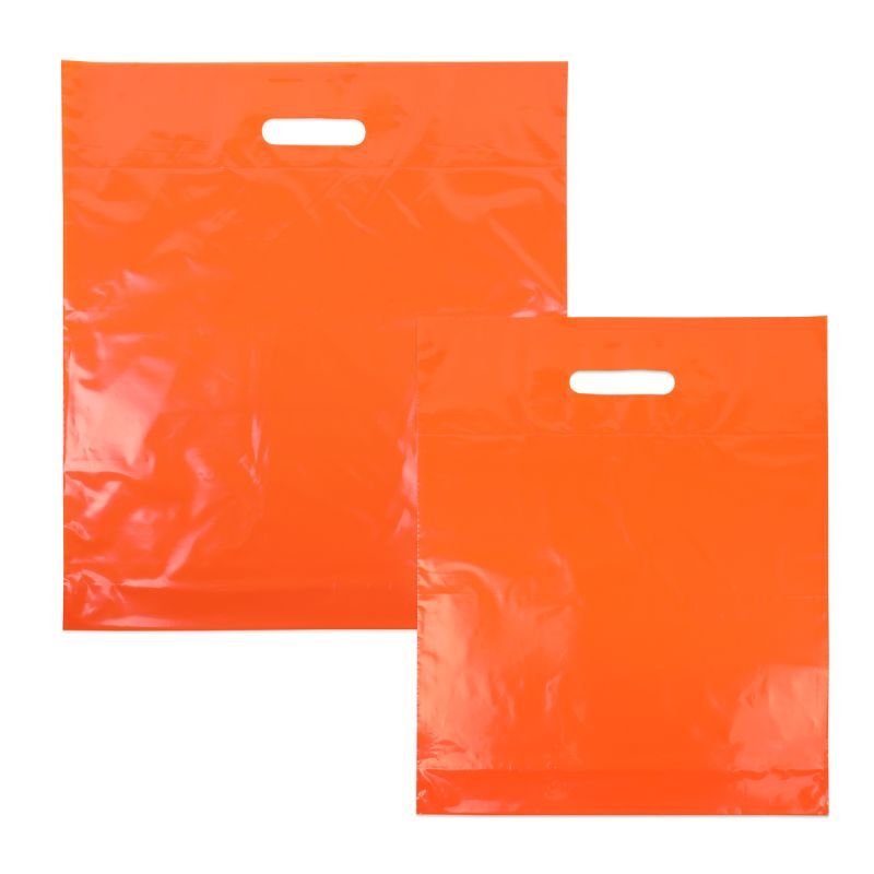 Budget-Kunststofftaschen 35x44+2x4 cm Orange (400 Stück) [FP-DQU200]